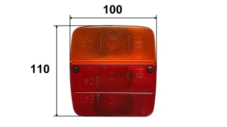 LAMPĂ SQUARE DIN SPATE DREAPTA 3 POZIȚII