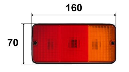 LAMPĂ RECTANGULARĂ SPATE 3 POZIȚII