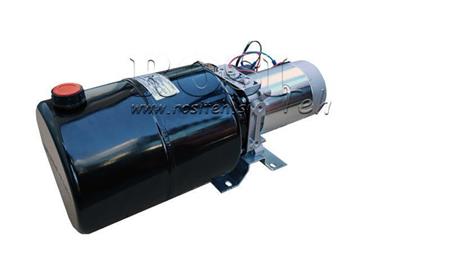 AGREGAT HIDRAULIC MINI 12V DC - 1.6kW = 2.1cc - 8 lit - asamblare în direcție unică (metal)