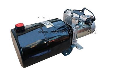 MINI HYDRAULISK AGGREGAT 24V DC - 2.2kW = 2.1cc - 8 lit - dobbelt retningssamling (metal)