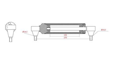 HYDRAULIC STEERING CYLINDER MASSEY FERGUSON OEM-3401241M91, 0011404U91, 168009M92, 183179M91, 185