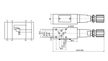 SICHERHEITSVENIL CETOP 3 (B) 15-315 BAR