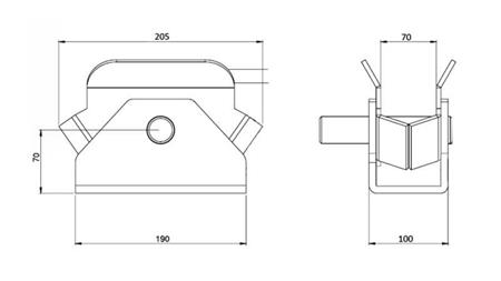 MOUNTING CONNECTION SEMI-CIRCULAR FIXED - ECO
