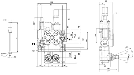 MANUAL SUPAPĂ HIDRAULICĂ MONOBLOC 2xZ50 + FUNCȚIE PLUTITOARE