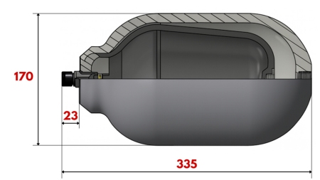 ACCUMULATOR HIDRAULIC 3,8 LIT - BSP 3/4