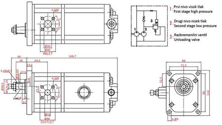 HYDRAULISK PUMP GR.2 HI-LO 22C3,5/6,5X815R