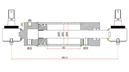 CILINDRU DE DIRECȚIE HIDRAULICĂ JOHN DEERE OEM-AM147174