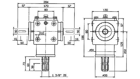ROTAȚIE UNGHI PTO-R20T 1:2 (25CP-18kW)