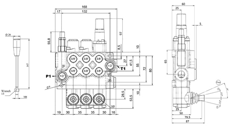 MANUAL SUPAPĂ HIDRAULICĂ MONOBLOC 3xZ50 + FUNCȚIE PLUTITOARE