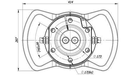 ROTATOR HIDRAULIC 10000/5000 KG CU FLANȘĂ 2PR