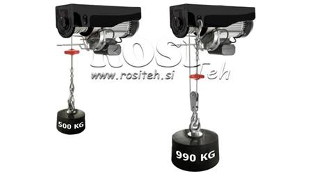 Winch electric 230 V DWI 500/990 KG