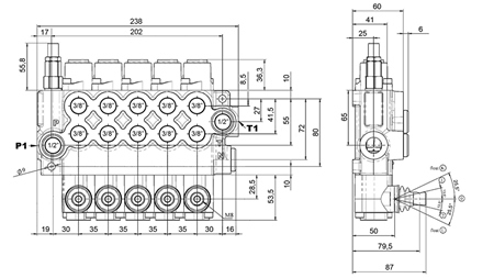 MANUAL SUPAPĂ HIDRAULICĂ MONOBLOC 5xZ50