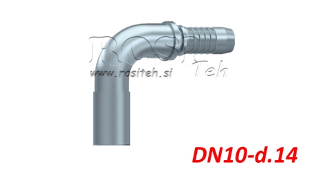 HYDRAULIC FITTING HOSE ELBOW 90° DN10-D.14