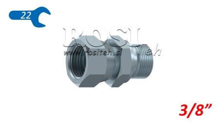 HIDRAVLIČNI DVOVIJAČNIK VRTLJIVA MATICA 3/8