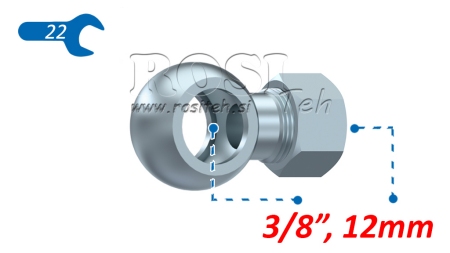 METALLILETKU BANJO 3/8 MUTTERILLA