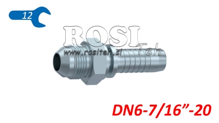 CONEXIUNE HIDRAULICĂ AGJ JIC74° MASCULĂ DN6-7/16”-20