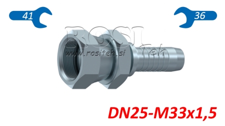 CONEXIUNE HIDRAULICĂ JIS JAPONEZĂ 60° KOMATSU FEMELĂ DN25-M33X1,5