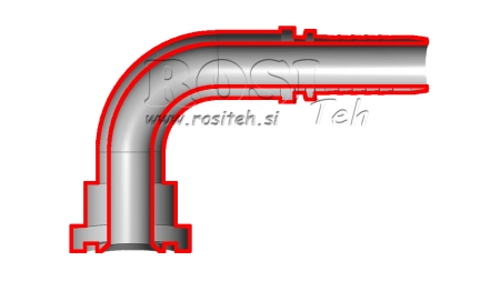 HYDRAULISK TILKOBLING KOMATSU BEND 90° DN16MM-FLENS 5/8