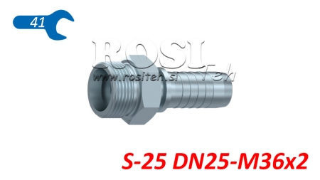 CONEXIUNE HIDRAULICĂ CES 25 CU MALE DN25-M36X2
