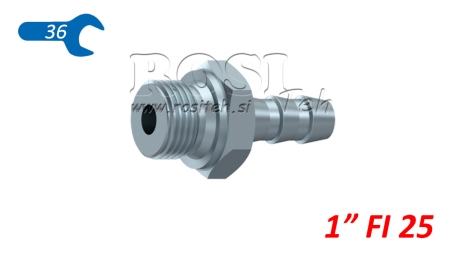 HYDRAULISK HANNEFORBINDELSE 1 TIL GUMMISLANGE Φ 25