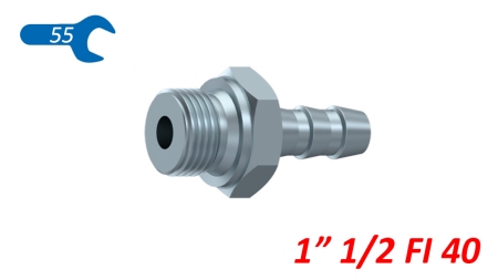 CONECTOR MASCULIN HIDRAULIC 1 1/2 PENTRU HOSE DE CAUCIUC CU DIAMETRU 40