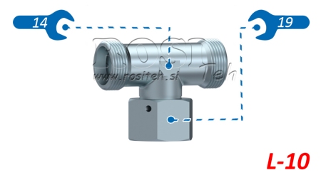 TEU HIDRAULIC L-10 CU PIULIȚĂ ROTATIVĂ CENTRALĂ M16X1,5