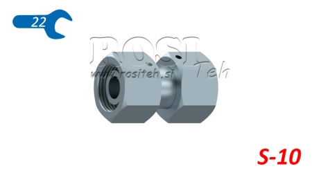 CONECTOR HIDRAULIC CU DUBLĂ PIULIȚĂ ROTATIVĂ (10S) M18X1,5