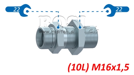 HYDRAULISCHE SCHOTTVERSCHRAUBUNG DOPPELVERBINDER (10L) M16X1,5