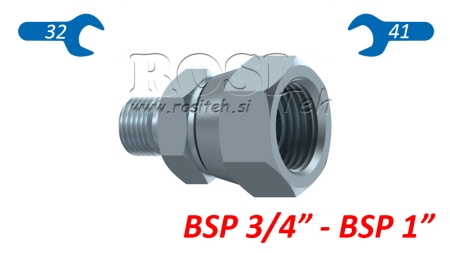 HYDRAULISK SVÄNGMUTTER REDUKTION BSP  3/4-BSP 1
