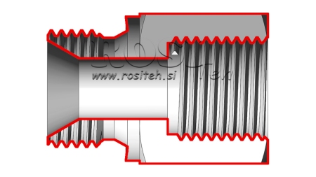ADAPTATOR HIDRAULIC MASCULĂ-FEMELĂ 3/8-16X1,5