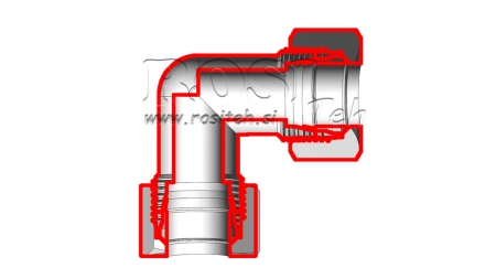 HIDRAVLIČNO KOLENO L-15 Z MATICO