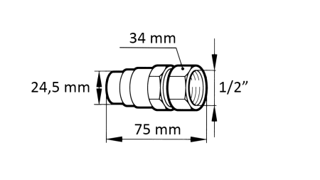 CUPLAJ RAPID EXCAVATOR FFH MASCUL 1/2