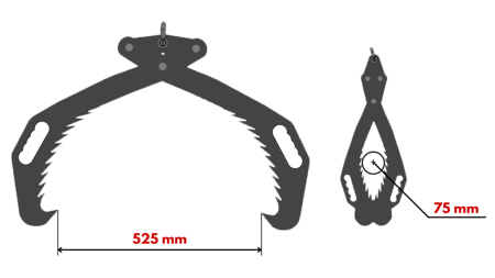 GRIPURI PENTRU FORESTIER HD50 (500MM) - GALVANIZATE