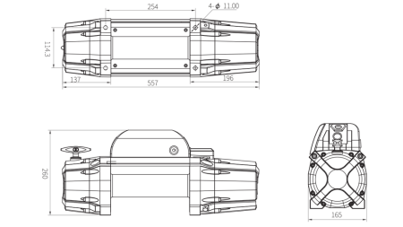 12 V TREUIL ÉLECTRIQUE RS-12000 - 5440 kg - CORDE SYNTHÉTIQUE - ECO
