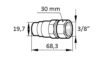 CUPLARE RAPIDĂ EXCAVATOR FFH MASCUL 3/8