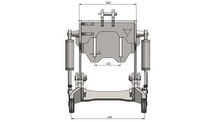 TIRANȚI FRONTALI UNIVERSALI CAT. 1 - PROFI STANDARD PENTRU TRACTOR 800 KG