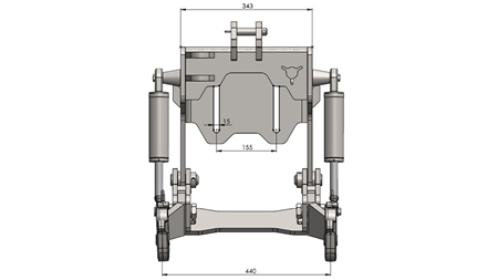 TIRANȚI FRONTALI UNIVERSALI CAT. 1 - PROFI AUTOMATIC PENTRU TRACTOR 800 KG