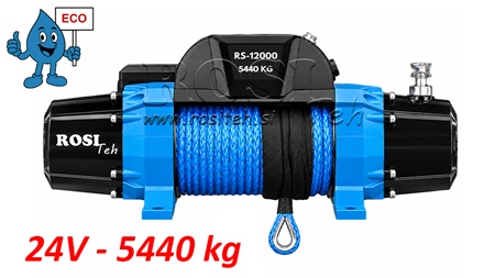 24 V TROLIU ELECTRIC RS-12000 - 5440 kg - FRÂNGHIE SINTETICĂ - ECO