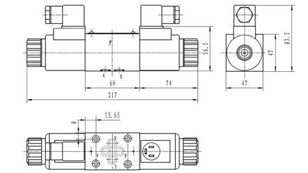 VANĂ HIDRAULICĂ ELECTROMAGNETICĂ CETOP 3 12_24_230V N2_dimensiuni