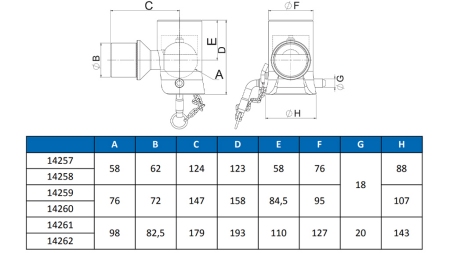 BOL pentru CAISSON TIPPER Φ98 DREAPTA ECO