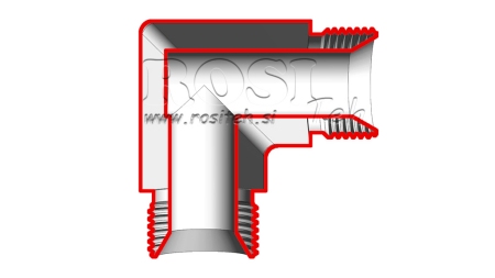 COT HIDRAULIC 90° BSP SCURT BĂRBAT-BĂRBAT 3/8
