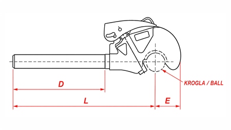 CARLIG TIRANT CENTRAL  - AUTOMATICĂ CAT.2/3 M30X3