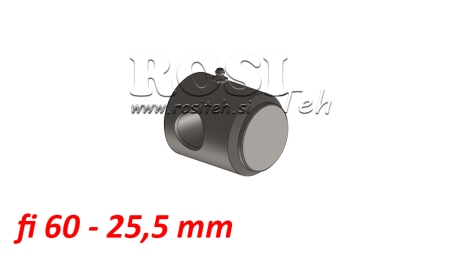 COUVERCLE DE VÉRIN TROU/ORRIFICE Ø60 AVEC TROU 25.5MM