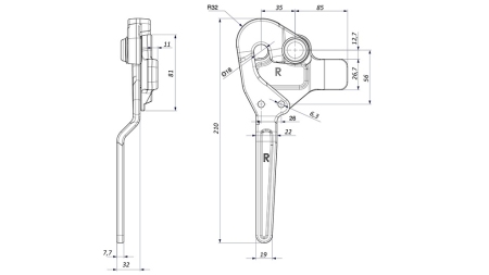 ÎNCHIDERE LATERALĂ TIP ROSI-02 DREAPTA
