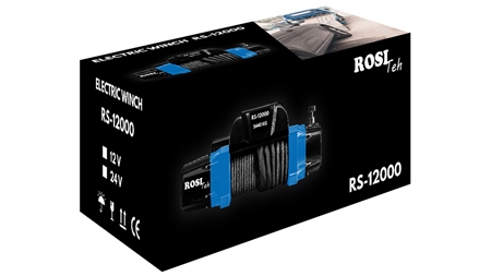24 V TROLIU ELECTRIC RS-12000 - 5440 kg - FRÂNGHIE SINTETICĂ - ECO