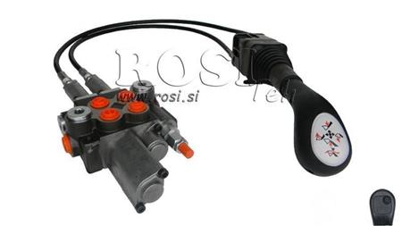 JOYSTICK 1x BUTON CU PULĂ 3 m ȘI VALVĂ HIDRAULICĂ 2xP40 l. FLOATING