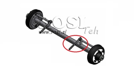 LEVĂ DE FRÂNĂ PENTRU AXA REMORCII