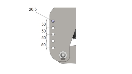 TIRANȚI FRONTALI UNIVERSALI PENTRU TRACTOR CAT.2 1500KG - VERDE (RAL 6001)