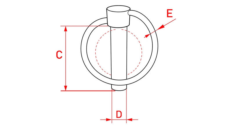 CUI SIGURANTA TIRANT CENTRAL 8 MM (8 BUC)