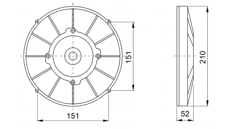 VENTILATOR AXIAL 190MM PULLING 24V
